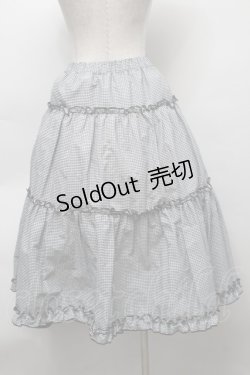 画像2: m petit by misako / NINA'Sギャザースカート S 黒x白 S-25-09-16-055-LO-SK-AS-ZS