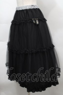 画像4: m petit by misako / NINA'Sギャザースカート S 黒ｘ白 S-25-09-16-055-LO-SK-AS-ZS
