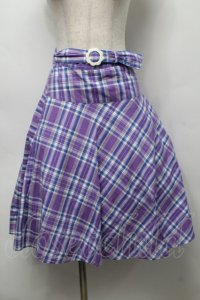 F&A / チェックスカート  紫 S-25-09-16-057-LO-SK-AS-ZT143