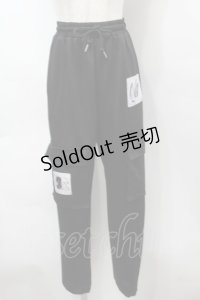 NieR Clothing / NieRちゃん刺繍ワイドパンツ  黒 S-25-09-16-061-PU-PA-HR-ZI