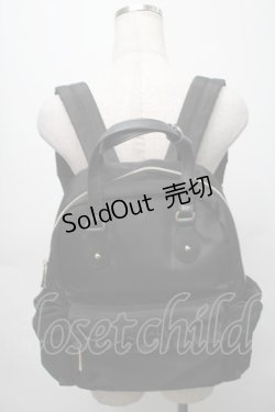 画像1: m petit by misako / AMリボンチャームツキリュックサック  黒 S-25-09-16-014-LO-BG-AS-ZS