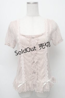 画像1: axes femme / レース切替カットソー  オレンジ S-25-09-16-020-AX-TO-AS-ZS