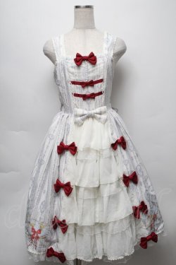 画像1: metamorphose / 思い出のすずらんフリルジャンパースカート  オフ S-25-09-16-028-ME-OP-AS-ZS