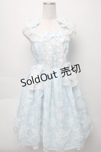 Angelic Pretty / Jewelry Snowジャンパースカート  サックス S-25-09-16-034-AP-OP-AS-ZS