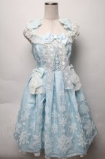 画像1: Angelic Pretty / Jewelry Snowジャンパースカート  サックス S-25-09-16-034-AP-OP-AS-ZS (1)