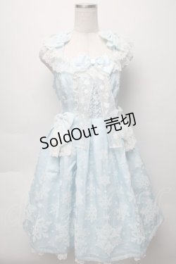 画像1: Angelic Pretty / Jewelry Snowジャンパースカート  サックス S-25-09-16-034-AP-OP-AS-ZS