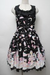 Angelic Pretty / MilkyPlanetジャンパースカートSet  黒 S-25-09-17-028-AP-OP-ET-ZS