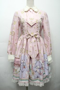 画像1: Angelic Pretty / Charlotte's Bearワンピース  ピンク S-25-09-17-034-AP-OP-AS-ZS