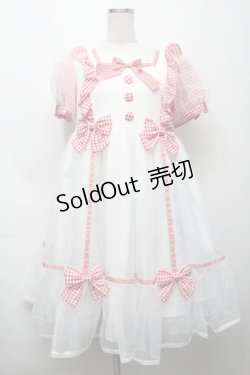 画像1: Angelic Pretty / ふんわりパフェワンピース  赤ｘ白 S-25-09-17-036-AP-OP-HR-ZT070