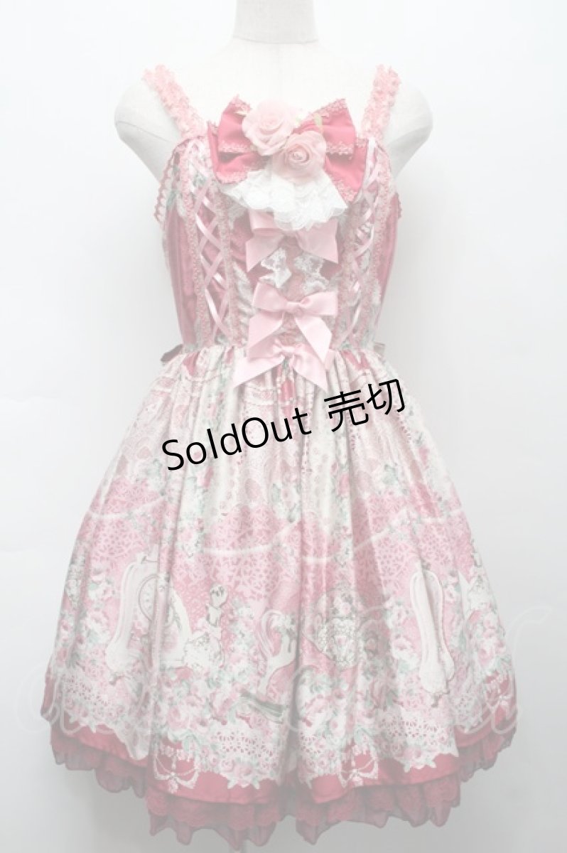 画像1: Angelic Pretty / Belle Epoque Roseジャンパースカート  ワイン S-25-09-17-038-AP-OP-AS-ZS (1)