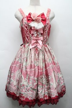 画像1: Angelic Pretty / Belle Epoque Roseジャンパースカート  ワイン S-25-09-17-038-AP-OP-AS-ZS