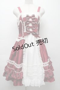 BABY,THE STARS SHINE BRIGHT / confiserieジャンパースカート  ボルドー S-25-09-17-040-BA-OP-HR-ZS