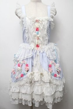 画像1: BABY,THE STARS SHINE BRIGHT / Garden Flowerジャンパースカート - サックス S-25-09-17-041-BA-OP-SZ-ZS