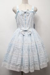 BABY,THE STARS SHINE BRIGHT / シェリルレーシィジャンパースカート  サックス S-25-09-17-042-BA-OP-HR-ZS