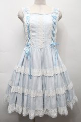 BABY,THE STARS SHINE BRIGHT / ミルフィーユジャンパースカート  サックス S-25-09-17-043-BA-OP-AS-ZS