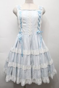 BABY,THE STARS SHINE BRIGHT / ミルフィーユジャンパースカート  サックス S-25-09-17-043-BA-OP-AS-ZS