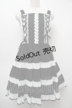 画像1: BABY,THE STARS SHINE BRIGHT / ミルフィーユジャンパースカート（2022年）  黒ｘ白 S-25-09-17-045-BA-OP-AS-ZS