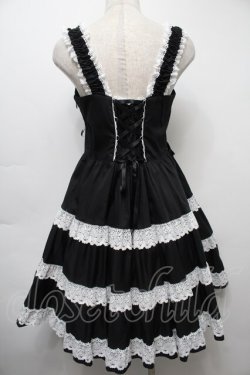 画像2: BABY,THE STARS SHINE BRIGHT / ミルフィーユジャンパースカート（2022年）  黒ｘ白 S-25-09-17-045-BA-OP-AS-ZS