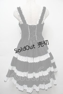 画像2: BABY,THE STARS SHINE BRIGHT / ミルフィーユジャンパースカート（2022年）  黒ｘ白 S-25-09-17-045-BA-OP-AS-ZS