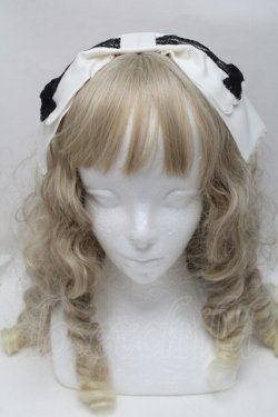 画像2: Angelic Pretty / Mademoiselleカチューシャ  黒ｘ白 S-25-09-17-006-AP-AC-HR-ZS