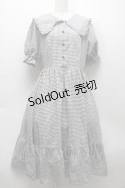 画像1: m petit by misako / ギンガムチェックワンピース LL 黒x白 S-25-09-17-048-LO-OP-HR-ZS