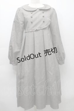 画像1: FLC / チェック柄ボックスプリーツワンピース  グレー S-25-09-17-049-LO-OP-AS-ZS