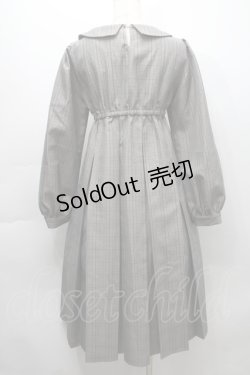 画像2: FLC / チェック柄ボックスプリーツワンピース  グレー S-25-09-17-049-LO-OP-AS-ZS