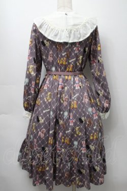 画像2: Melody BasKet / ちいさなぬいぐるみヨークワンピース  グレイッシュパープル S-25-09-17-052-LO-OP-HR-ZS