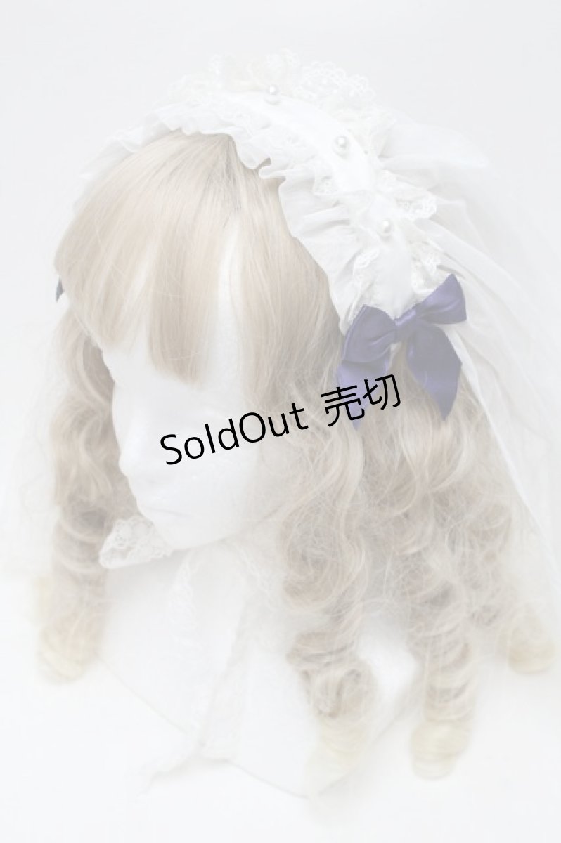 画像1: Angelic Pretty / シスターベールヘッドドレス  白ｘ青 S-25-09-17-007-AP-AC-AS-ZS (1)