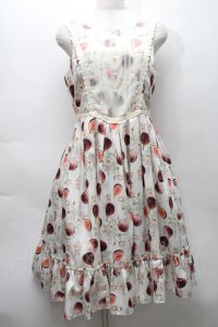 Melody BasKet / 花咲く無花果ジャンパースカート  アイボリー S-25-09-17-055-LO-OP-AS-ZS