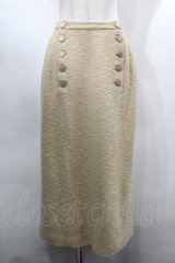 INGEBORG / フロントボタンスカート  ベージュ S-25-09-17-057-LO-SK-SA-ZS