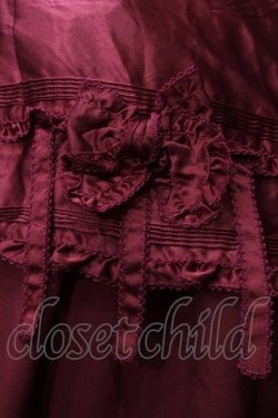 画像3: WONDERFUL WORLD / 裾リボンピンタックサテンスカート  ボルドー S-25-09-17-058-LO-SK-SA-ZS