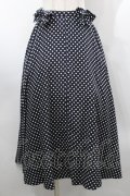 INGEBORG / 水玉リボン&ドットスカート  黒Ｘ白 S-25-09-17-062-LO-SK-SA-ZT366