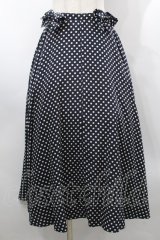 INGEBORG / 水玉リボン&ドットスカート  黒Ｘ白 S-25-09-17-062-LO-SK-SA-ZT366