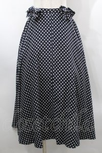 INGEBORG / 水玉リボン&ドットスカート  黒Ｘ白 S-25-09-17-062-LO-SK-SA-ZT366