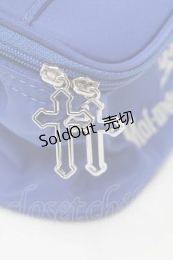 画像3: Moi-meme-Moitie / ロゴ刺繍バニティ  青 S-25-09-17-001-MO-AC-HR-ZS