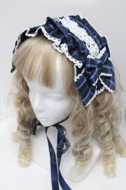 画像1: axes femme kawaii / タータンチェックヘッドドレス  ブルー S-25-09-17-002-AX-AC-HR-ZS
