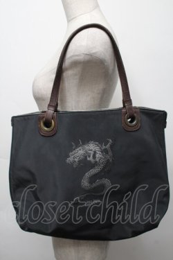 画像1: Jean Paul GAULTIER / BAGVサイバーリバーシブルトート  黒x玉虫 S-25-09-17-016-GO-BG-AS-ZS