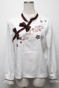 Amavel / 和風刺繍プルオーバーブラウス  白 S-25-09-17-019-CA-BL-HR-ZS