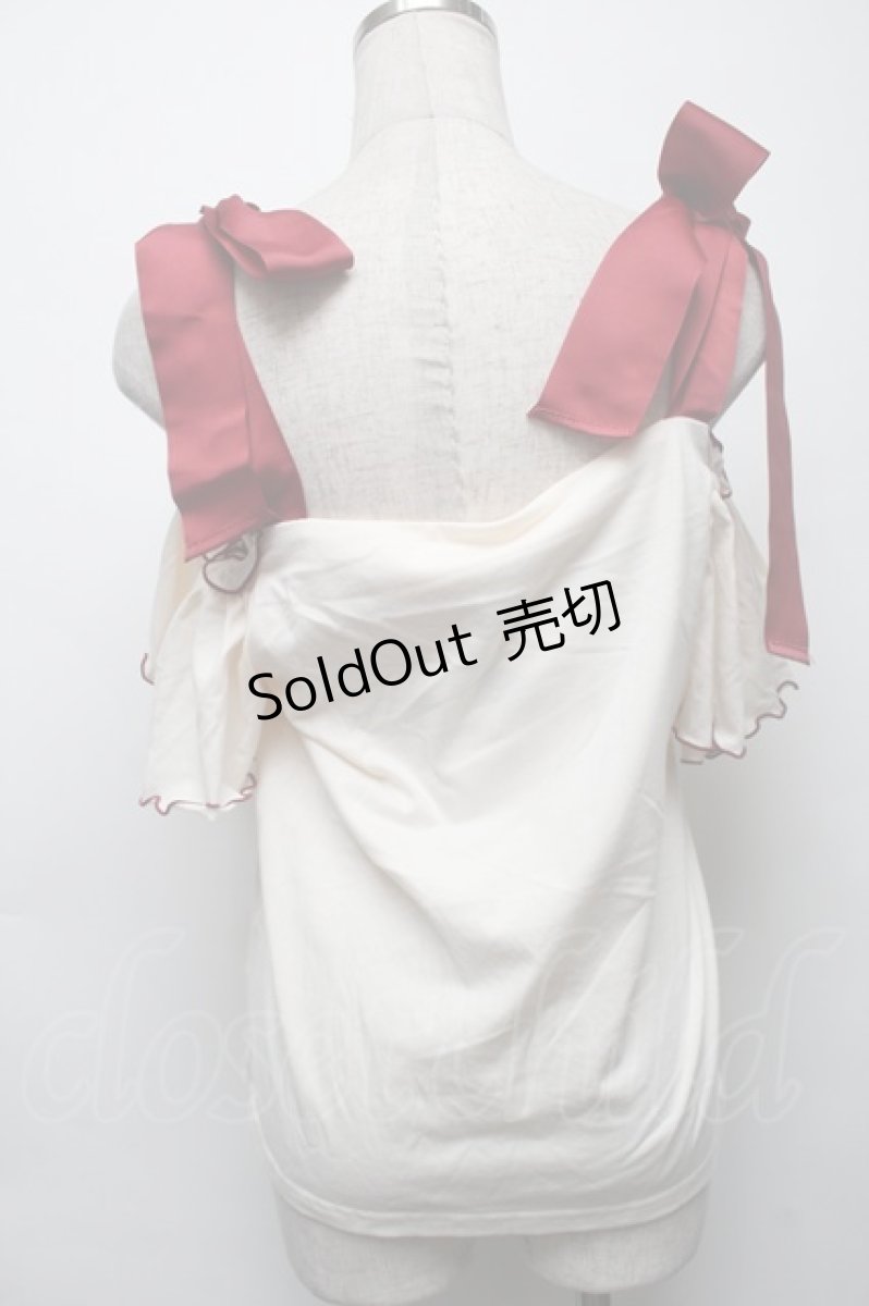 画像2: 【SALE】LIZ LISA / プリントオフショルトップス  キナリｘボルドー S-25-09-17-022-LO-TO-HR-ZT365 (2)