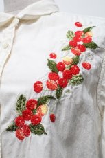 画像3: 【SALE】PINK HOUSE / さくらんぼ刺繍ブラウス  オフ S-25-09-17-023-LO-BL-HR-ZT055 (3)