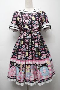 Angelic Pretty / Toy's Donut Dinerワンピース  クロ S-25-09-17-026-AP-OP-SZ-ZS
