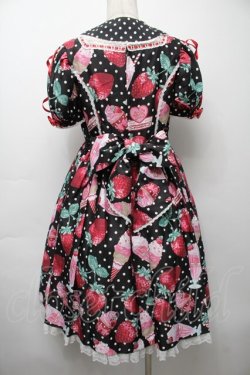 画像2: Angelic Pretty / Fresh Strawberry Dinerワンピース  黒 S-25-09-17-027-AP-OP-HR-ZT056