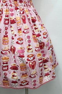 画像3: Shirley Temple / シャーリーカフェプリントジャンパースカート 160 ピンク S-25-09-23-033-ET-OP-AS-ZS