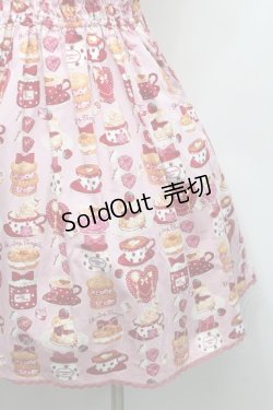 画像3: Shirley Temple / シャーリーカフェプリントジャンパースカート 160 ピンク S-25-09-23-033-ET-OP-AS-ZS