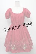 Ank Rouge / ストロベリー刺繍ワンピース  赤 S-25-09-23-034-CA-OP-AS-ZS