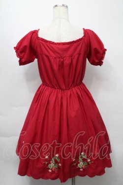 画像2: Ank Rouge / ストロベリー刺繍ワンピース  赤 S-25-09-23-034-CA-OP-AS-ZS