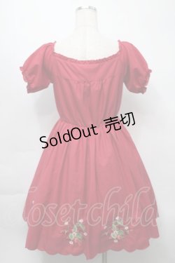 画像2: Ank Rouge / ストロベリー刺繍ワンピース  赤 S-25-09-23-034-CA-OP-AS-ZS