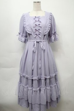 画像1: axes femme kawaii / プチリボンワンピース  ラベンダー S-25-09-23-035-AX-OP-AS-ZS