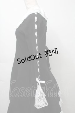 画像3: mellfy memory / Precious memories flare ニットワンピース  黒ｘ白 S-25-09-23-038-LO-OP-AS-ZS